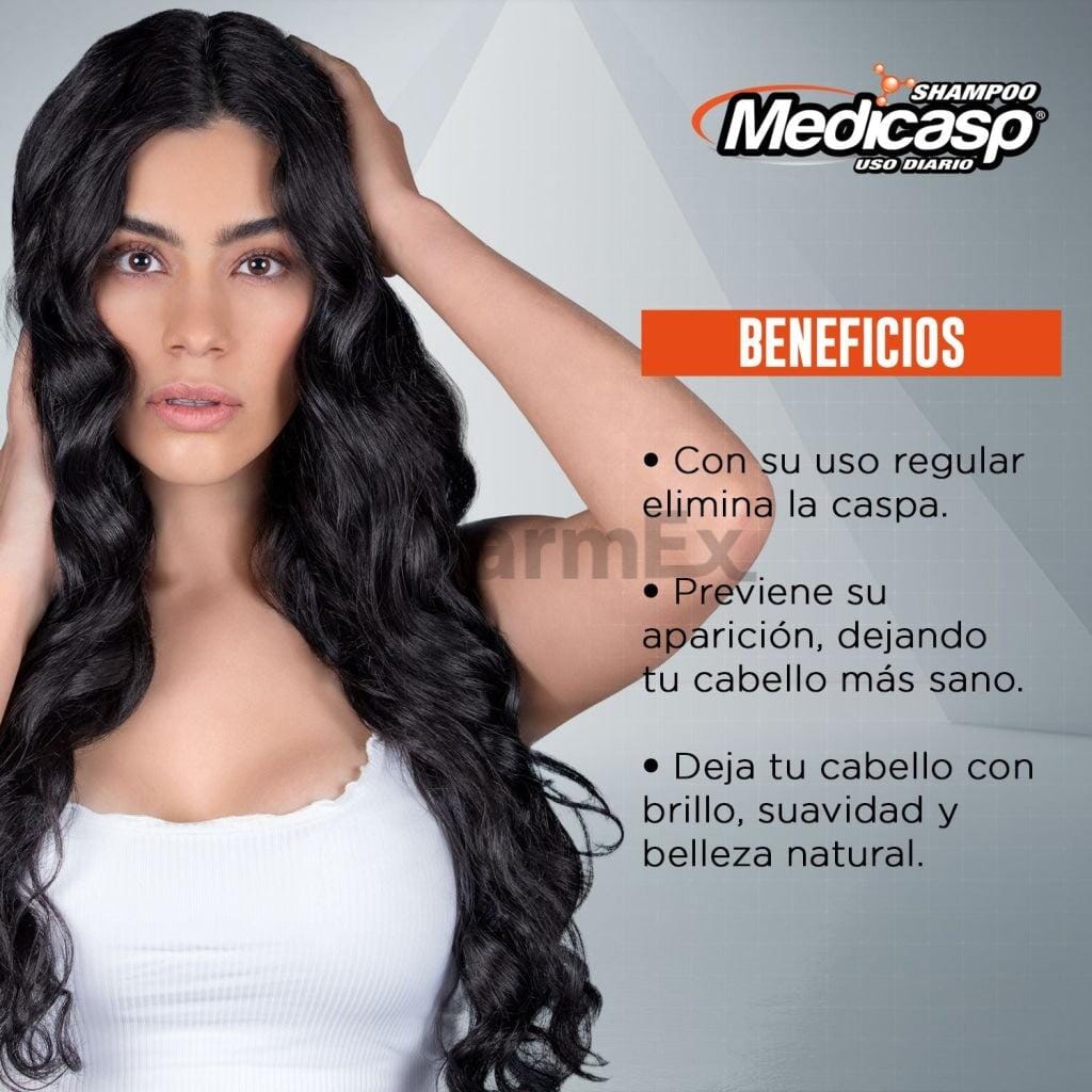 Medicasp Shampoo Anticaspa 1 % x 130 mL Farmex-Pluxee-Persistente 