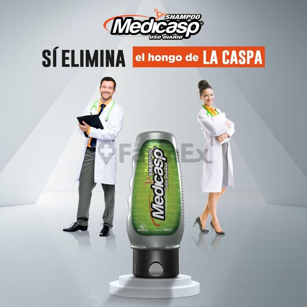 Medicasp Shampoo Anticaspa 1 % x 130 mL Farmex-VidaTres-Persistente 