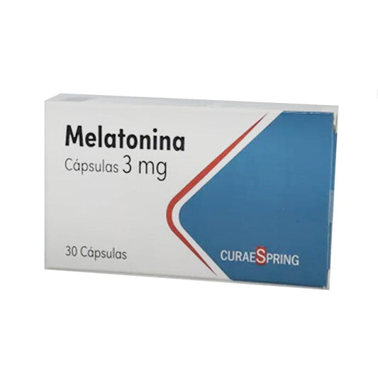 Melatonina 3 mg x 30 cápsulas Curae Spring 
