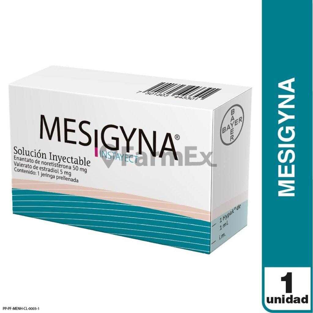 Mesigyna Solución Inyectable x 1 mL Farmex-BanMedica-Persistente 