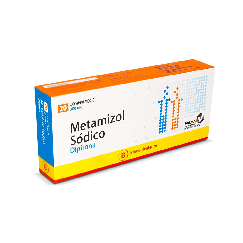 Metamizol Sódico 300 mg: 20 Comprimidos para el Dolor VALMA 