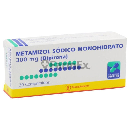 Metamizol Sódico 300 mg x 20 comprimidos Farmex-VidaTres-Persistente 