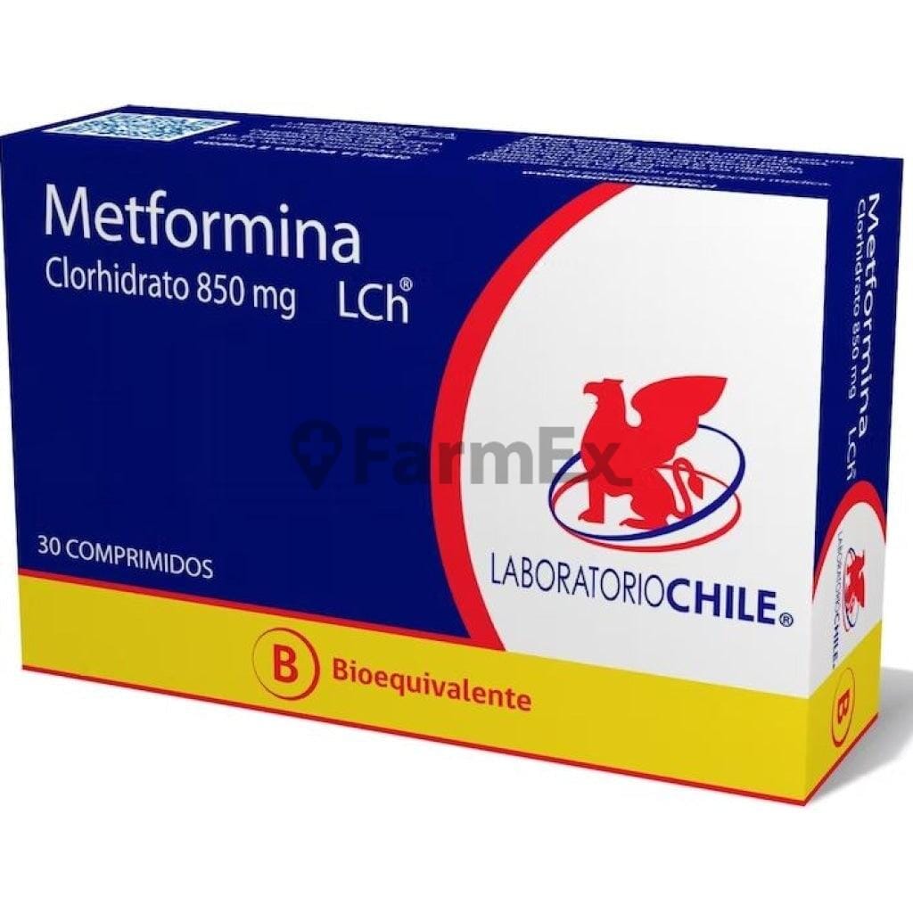 Metformina 850 mg x 30 comprimidos