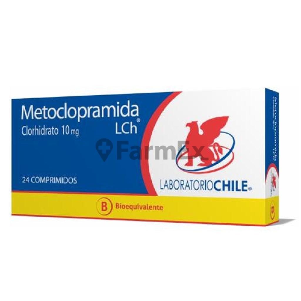 Metoclopramida 10 mg x 24 comprimidos.