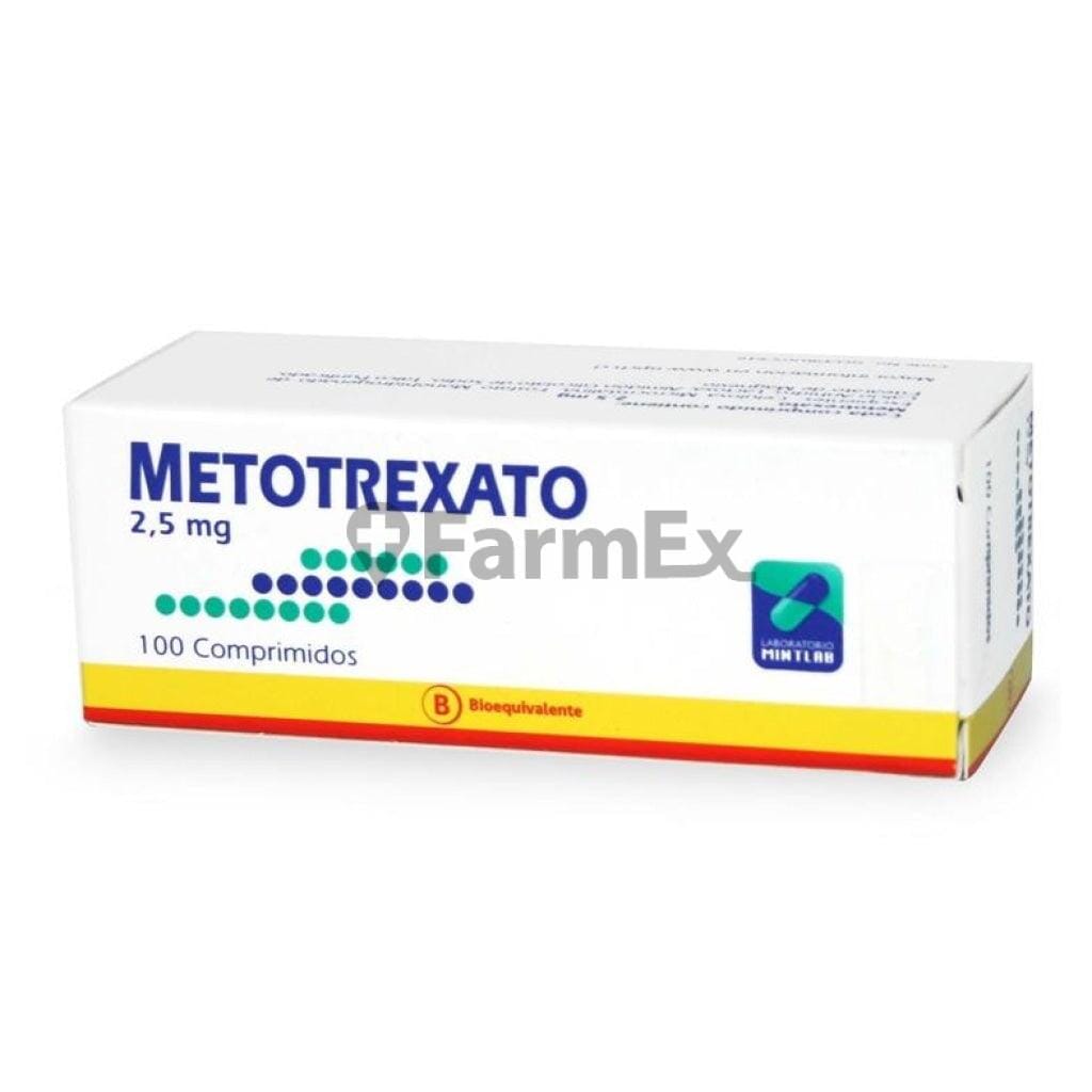 Metotrexato 2,5 mg x 100 comprimidos Farmex-VidaTres-Persistente 
