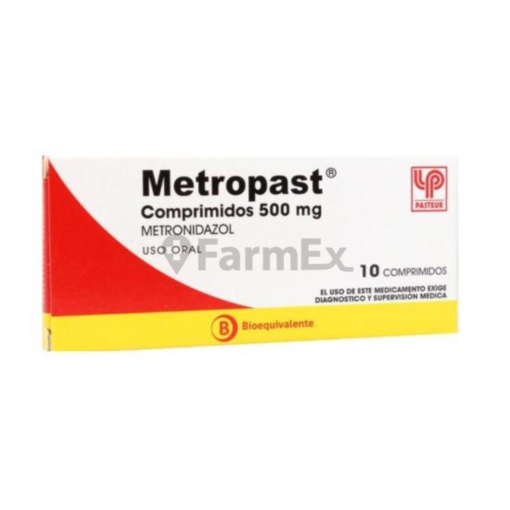 Metropast Metronidazol 500 mg x 10 comprimidos.