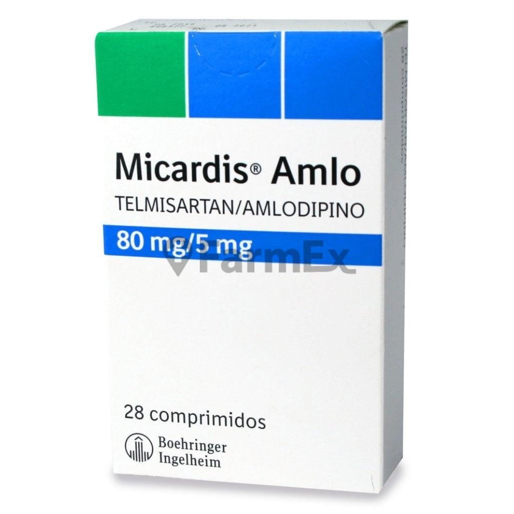 Micardis Amlo 80 mg / 5 mg x 28 comprimidos Farmex-BanMedica-Persistente 