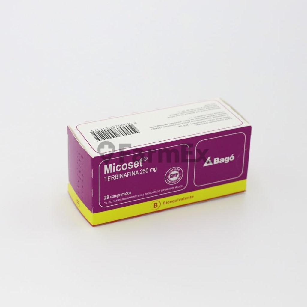 Micoset 250 mg x 28 comprimidos.