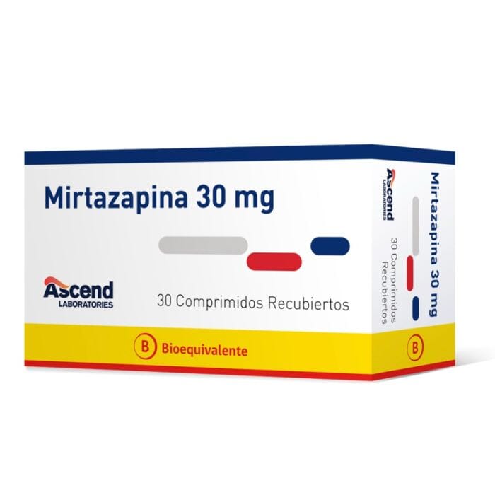 Mirtazapina 30 mg - 30 Comprimidos Recubiertos ascend 