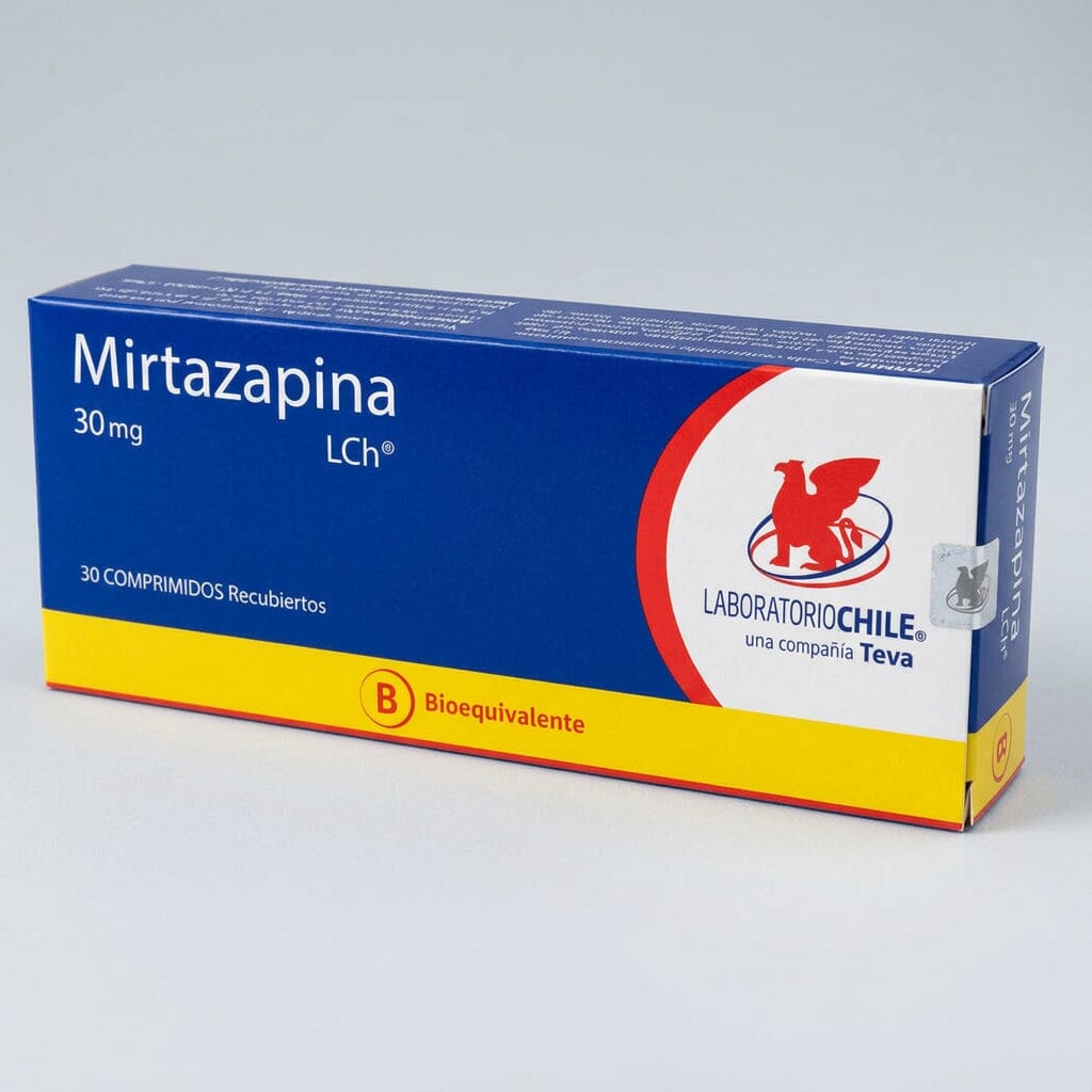 Mirtazapina 30mg x 30 comprimidos recubiertos "Ley Cenabast". Farmex-Yapp-Programa-Boleta 