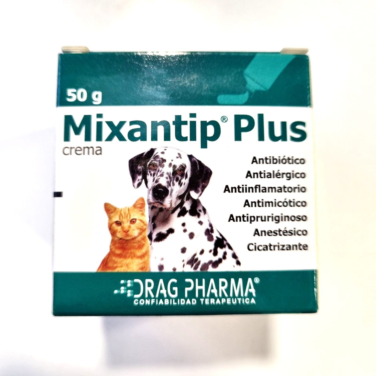 Mixantip® Plus Crema 50 g Antibiótico para Perros y Gatos Drag Pharma 