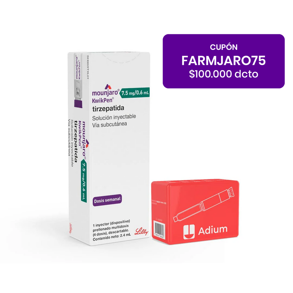 Mounjaro Tirzepatida 7.5mg/0.6ml Inyectable 1 Dispositivo + agujas