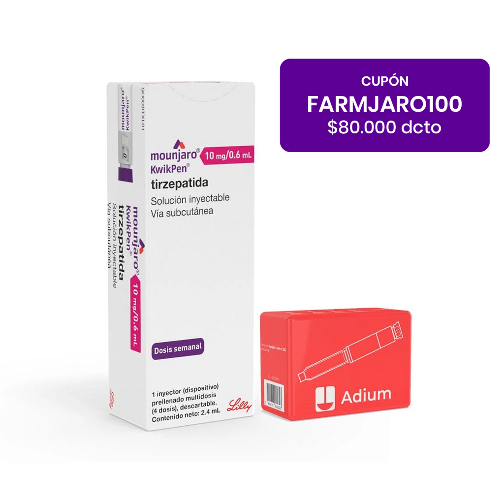 Mounjaro Tirzepatida 10 mg/0.6ml Inyectable 1 Dispositivo + agujas