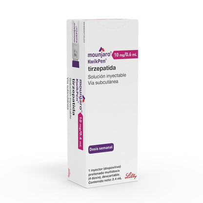 Mounjaro Tirzepatida 10 mg/0.6ml Inyectable 1 Dispositivo + agujas ELI-LILLY 