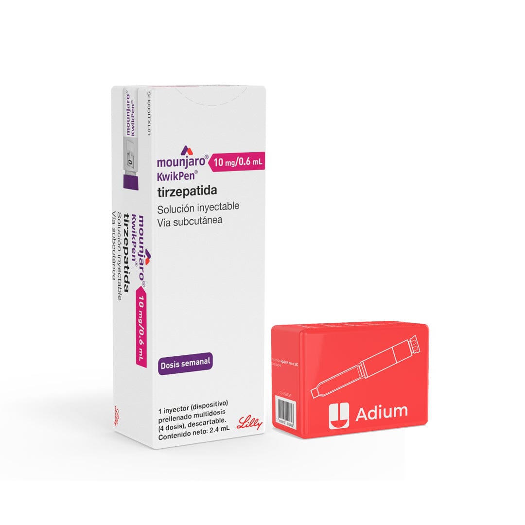 Mounjaro Tirzepatida 10 mg/0.6ml Inyectable 1 Dispositivo + agujas.