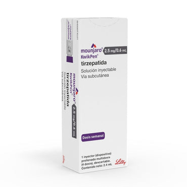 Mounjaro Tirzepatida 2.5mg/0.6ml Inyectable 1 Dispositivo + agujas ELI-LILLY 