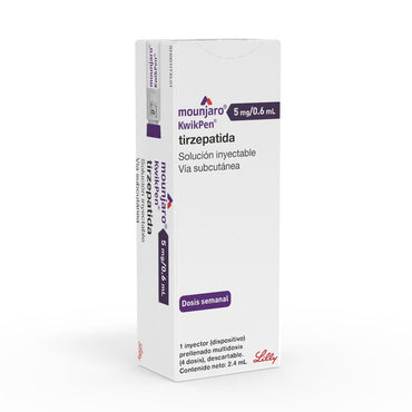 Mounjaro Tirzepatida 5mg/0.6ml Inyectable 1 Dispositivo + 4 agujas ELI-LILLY 