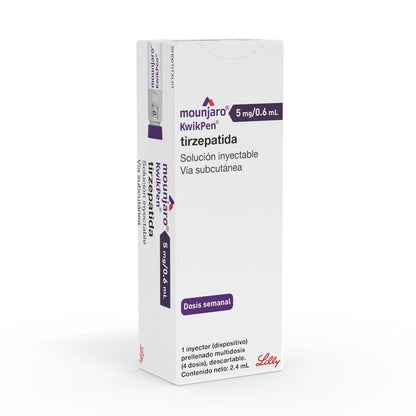 Mounjaro Tirzepatida 5mg/0.6ml Inyectable 1 Dispositivo + 4 agujas ELI-LILLY 