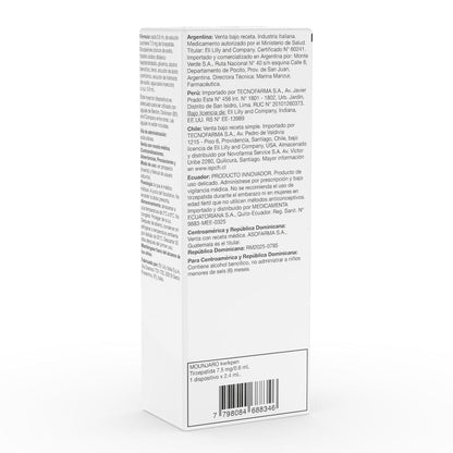 Mounjaro Tirzepatida 7.5mg/0.6ml Inyectable 1 Dispositivo + agujas ELI-LILLY 