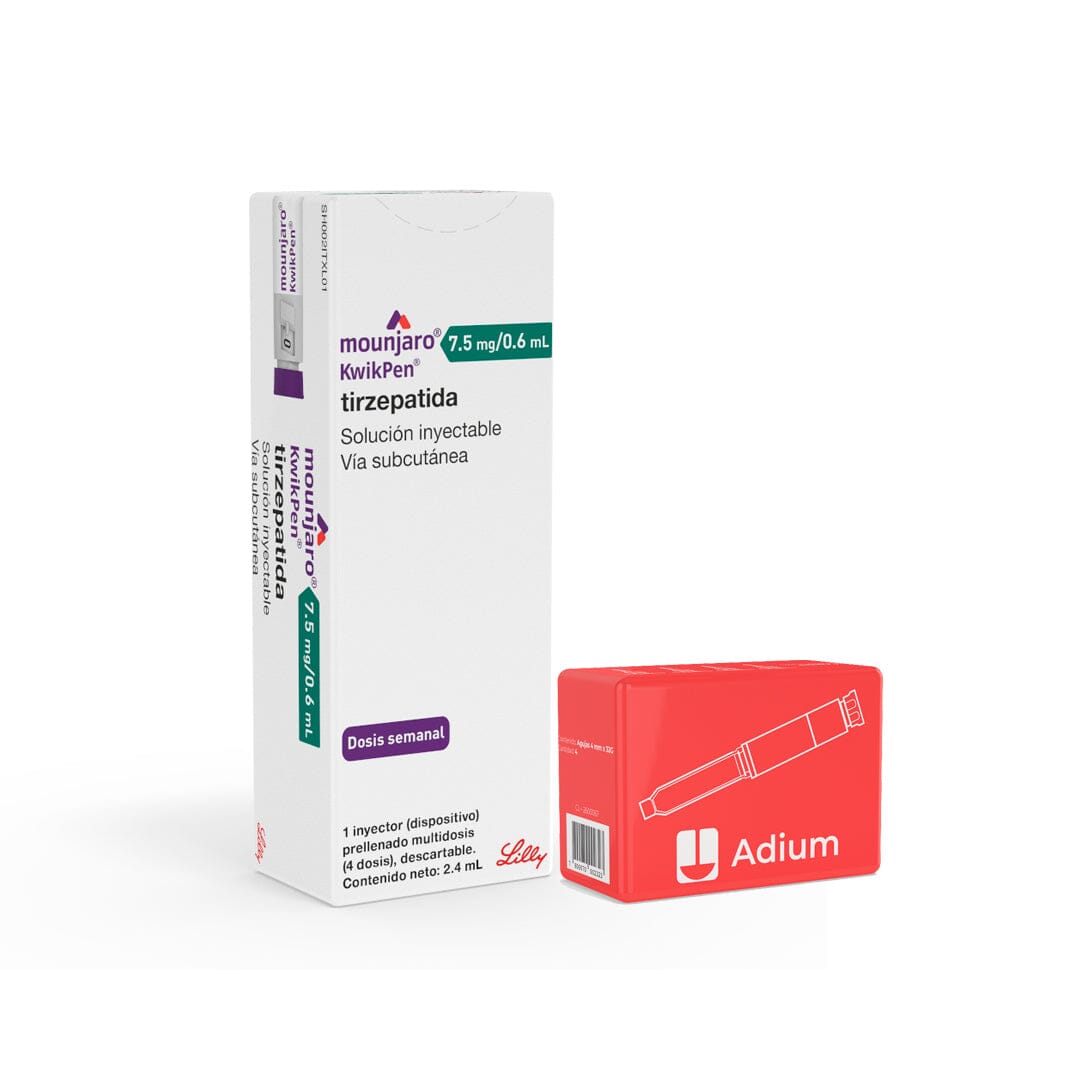 Mounjaro Tirzepatida 7.5mg/0.6ml Inyectable 1 Dispositivo + agujas ELI-LILLY 