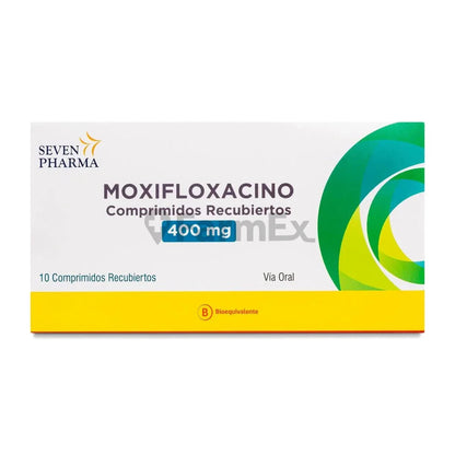 Moxifloxacino 400 mg x 10 comp "Ley Cenabast" Farmex-Pluxee-Persistente 