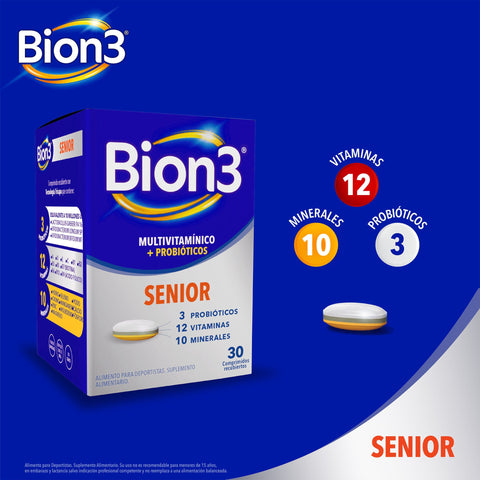 Bion3 Senior 30 Comprimidos Recubiertos Multivitamínico