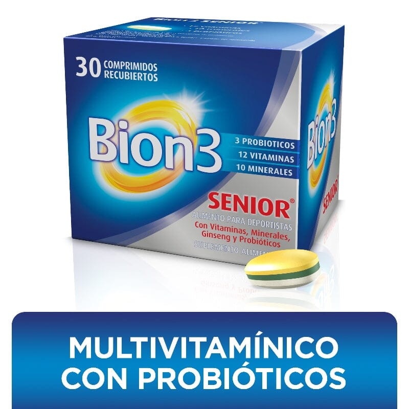 Multivitaminico Bion3 Senior por 30 Comprimidos Recubiertos MERCK 