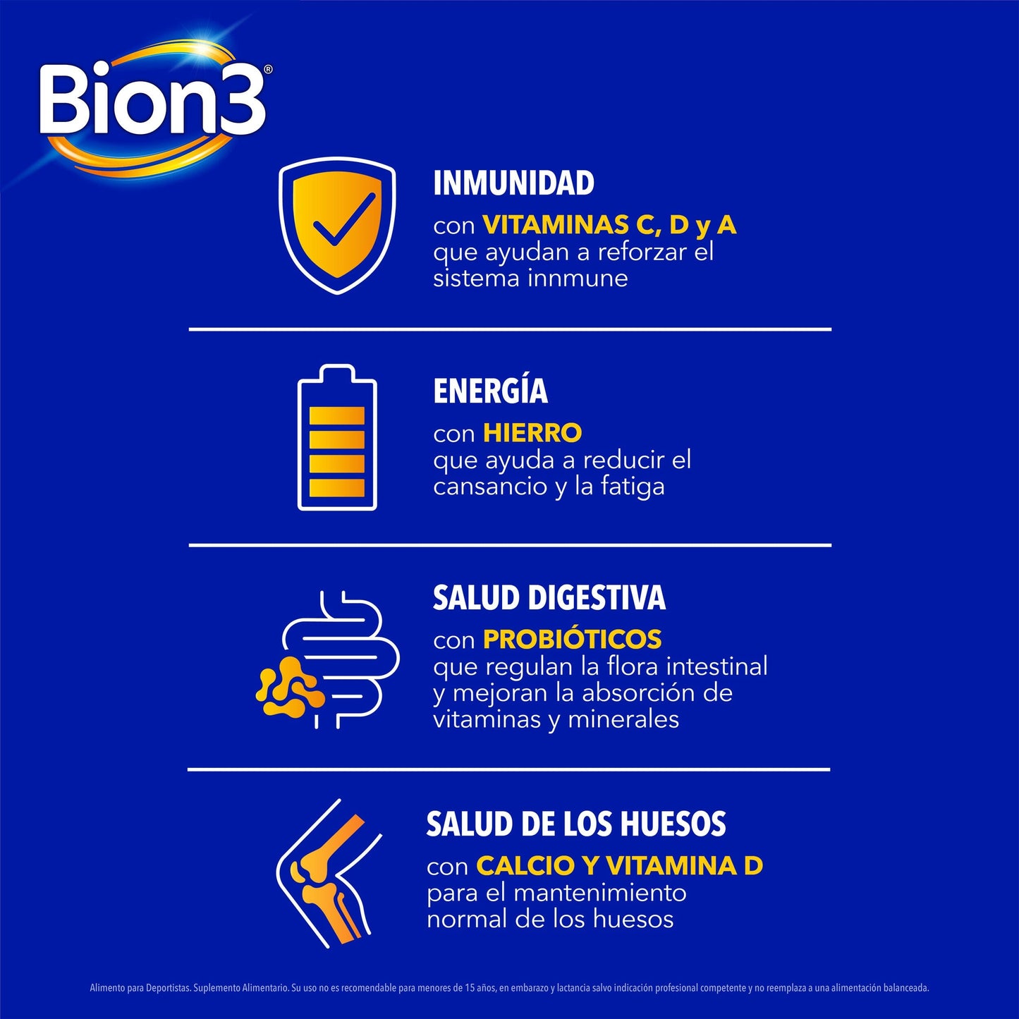 Multivitaminico Bion3 Senior por 60 Comprimidos susc-1 de 4 meses Farmex-Suscripciones-Persistente 