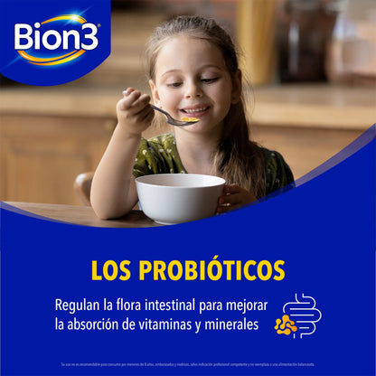 Multivitaminico para niños Bion3 Mini por 60 Comprimidos susc-1 de 3 meses Farmex-Suscripciones-Persistente 