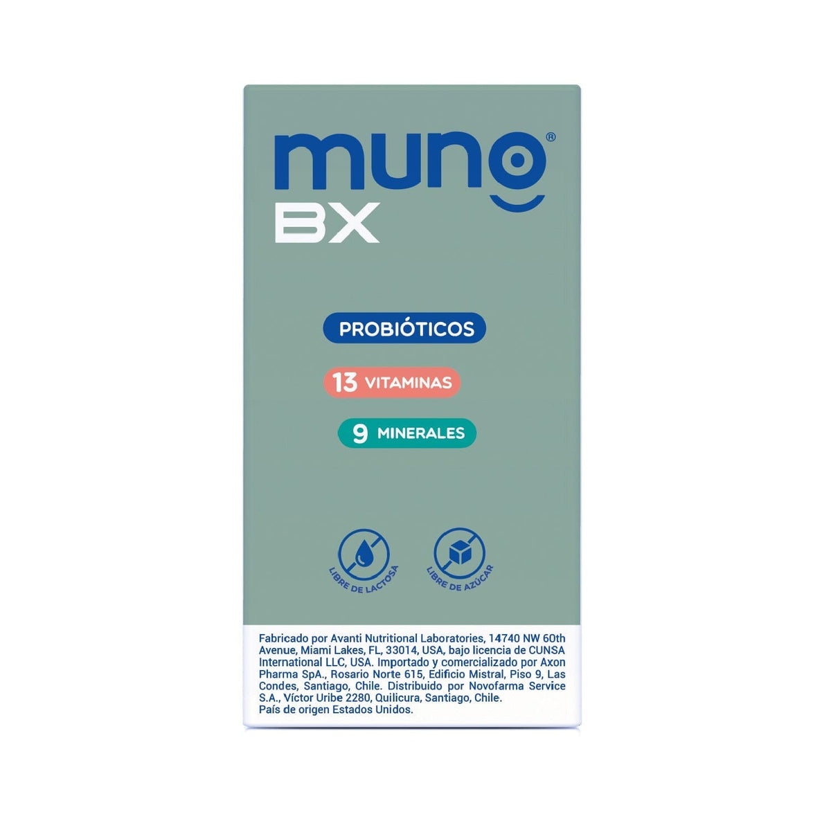 Muno "BX" Suplemento x 60 cápsulas Farmex-HelpVidaActiva-Persistente 