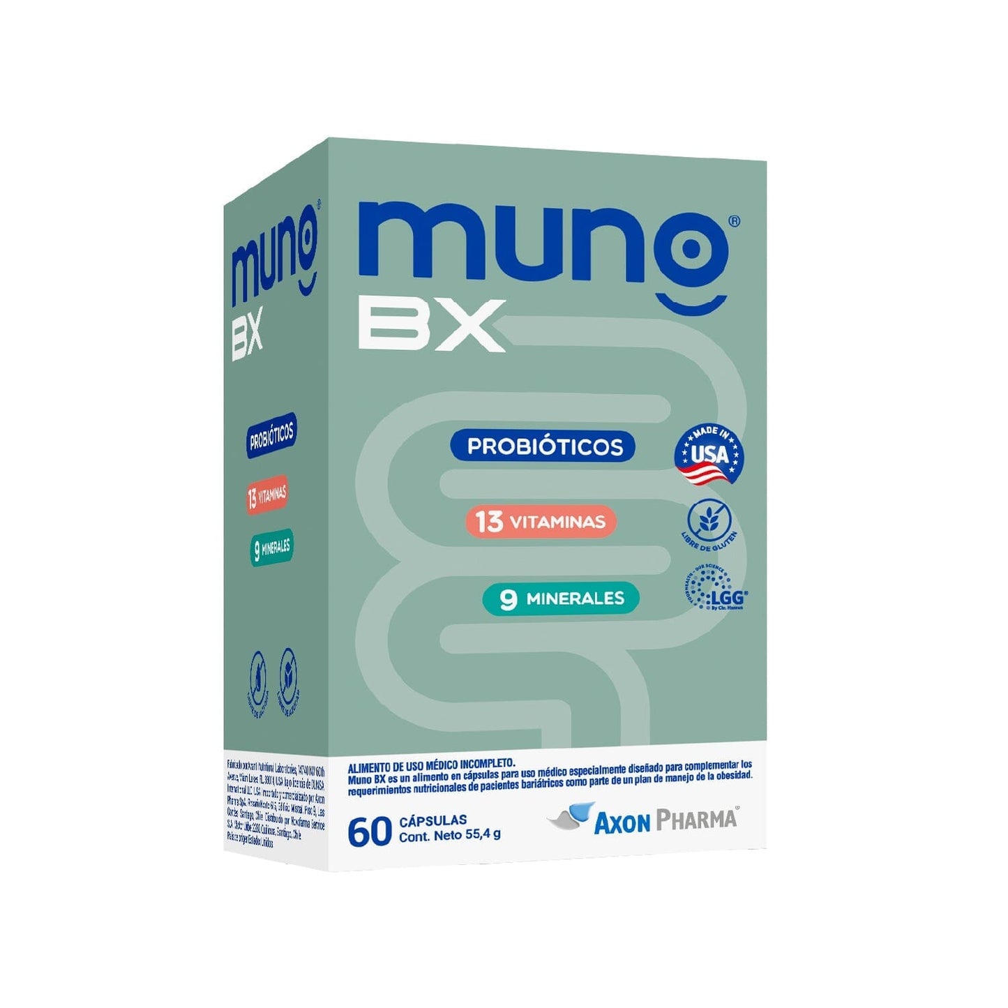 Muno "BX" Suplemento x 60 cápsulas Farmex-Pluxee-Persistente 