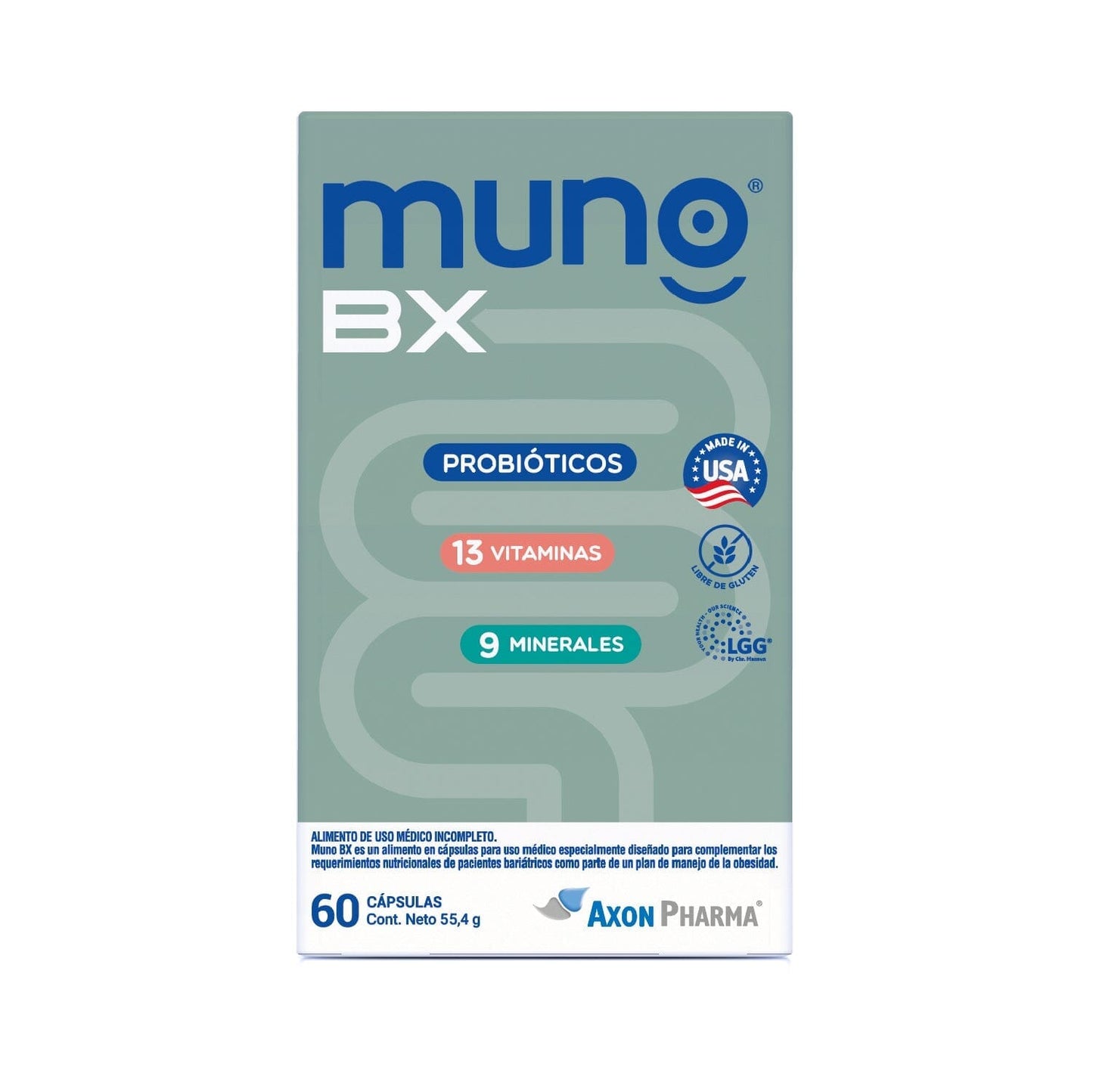 Muno "BX" Suplemento x 60 cápsulas Farmex-Pluxee-Persistente 