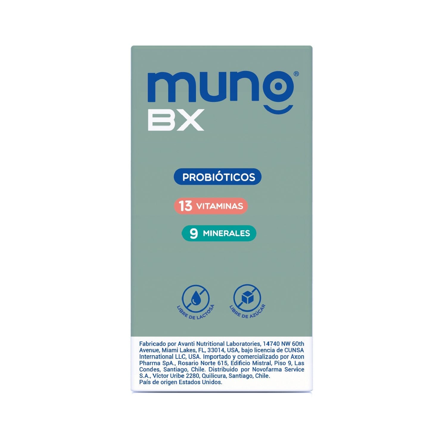 Muno "BX" Suplemento x 60 cápsulas Farmex-Pluxee-Persistente 