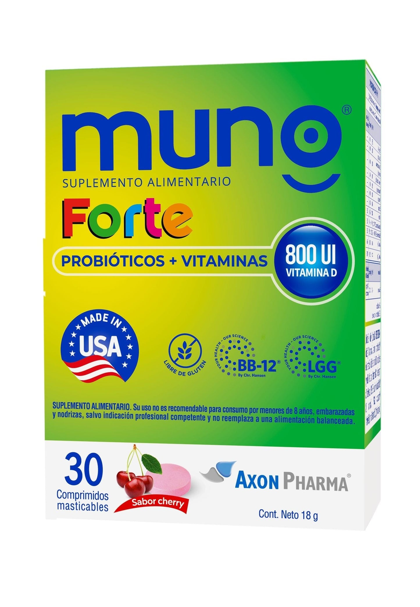 Muno "Forte" Suplemento x 30 comprimidos Farmex-Pluxee-Persistente 