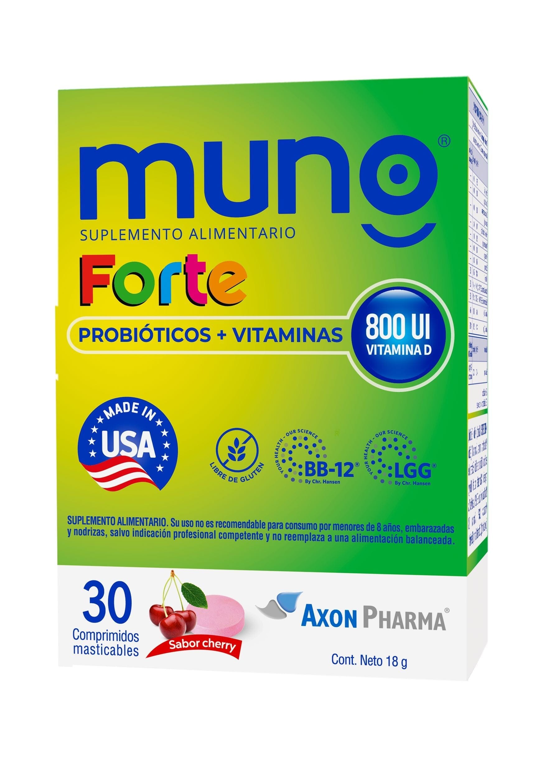 Muno "Forte" Suplemento x 30 comprimidos Farmex-Pluxee-Persistente 