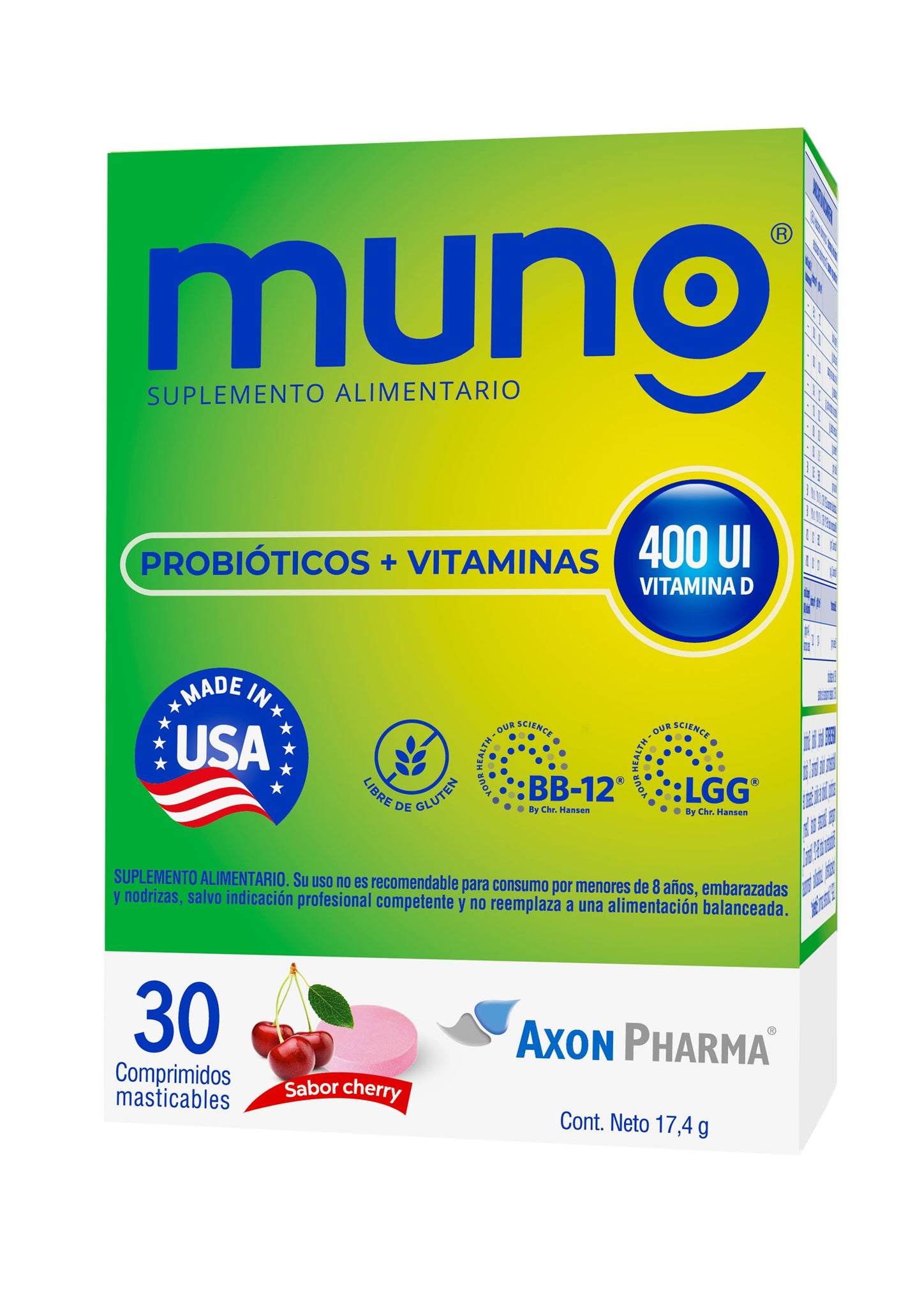 Muno Probióticos x 30 comprimidos AXON PHARMA 