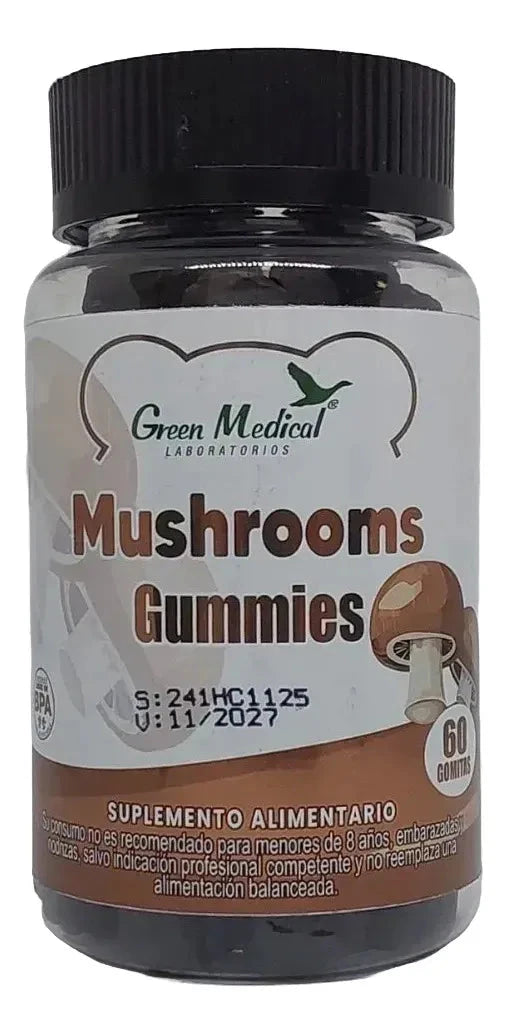 Mushrooms Gummies x 60 Gomitas GREEN MEDICAL 