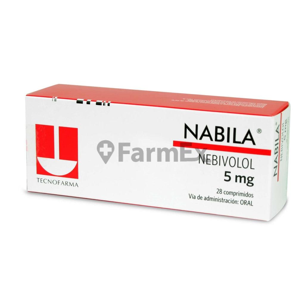 Nabila 5 mg (Nebivolol)  x 28 comprimidos.