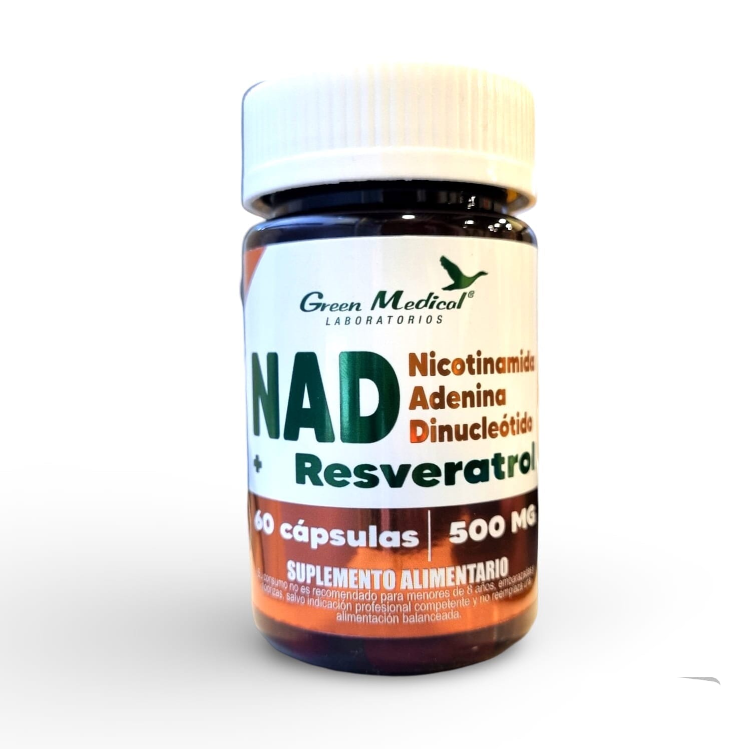 NAD + Resveratrol 500 mg x 60 cápsulas GREEN MEDICAL 