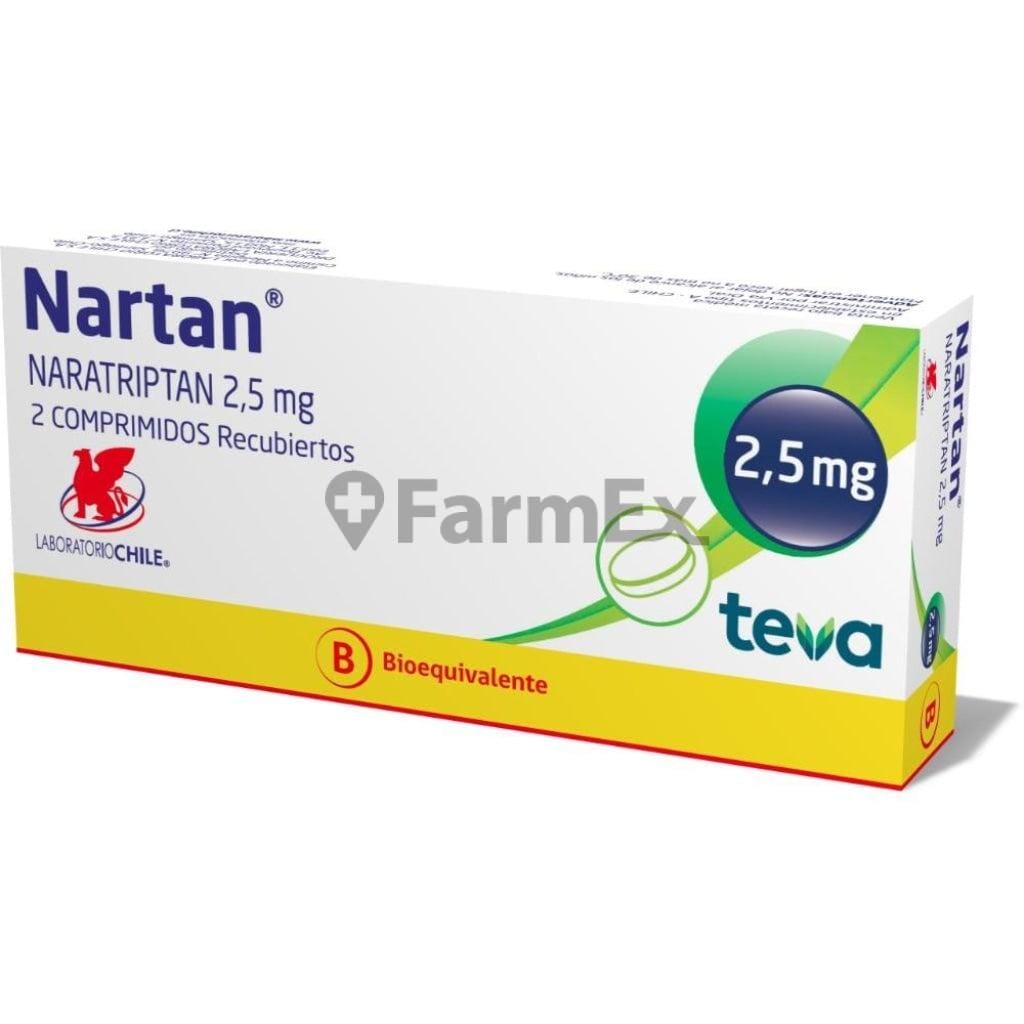 Nartan 2,5 mg x 2 comprimidos Farmex-Fonasa-Persistente 