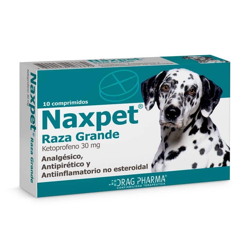 Naxpet® Raza Grande 30 mg x 10 Comprimidos Analgésico para Perros Drag Pharma 