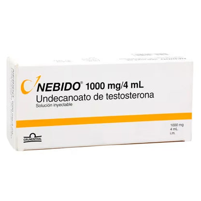 Nebido 1000 mg / 4 mL Solución Inyectable x 1 Ampolla "Ley Cenabast" - Farmex-BanMedica-Persistente 