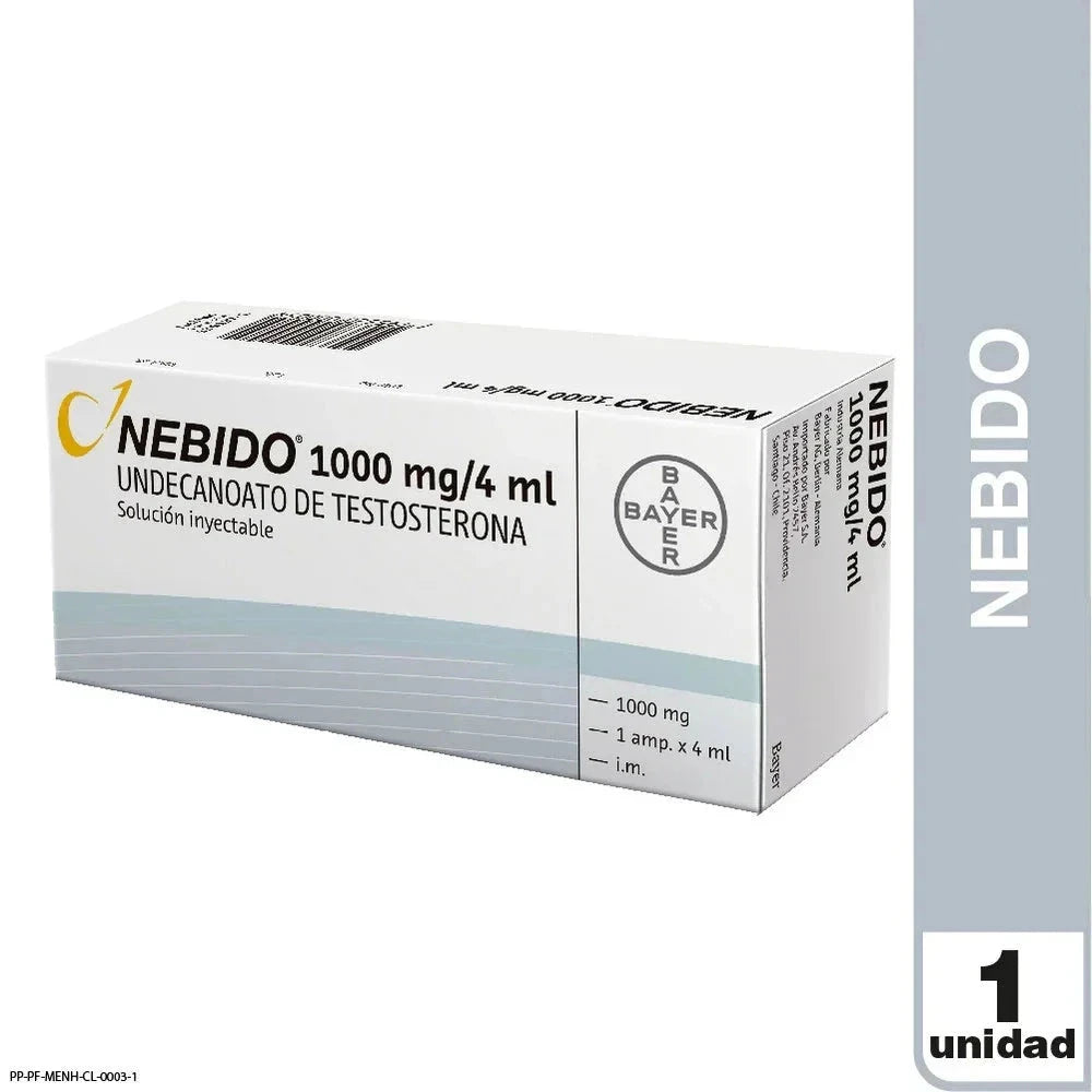 Nebido 1000 mg / 4 ml x 1 Sol. Inyec. Farmex-Yapp-Seguro-Boleta 