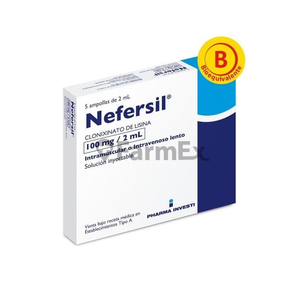 Nefersil 100 mg / 2 mL x 5 ampollas Farmex-MiaHealth-Persistente 