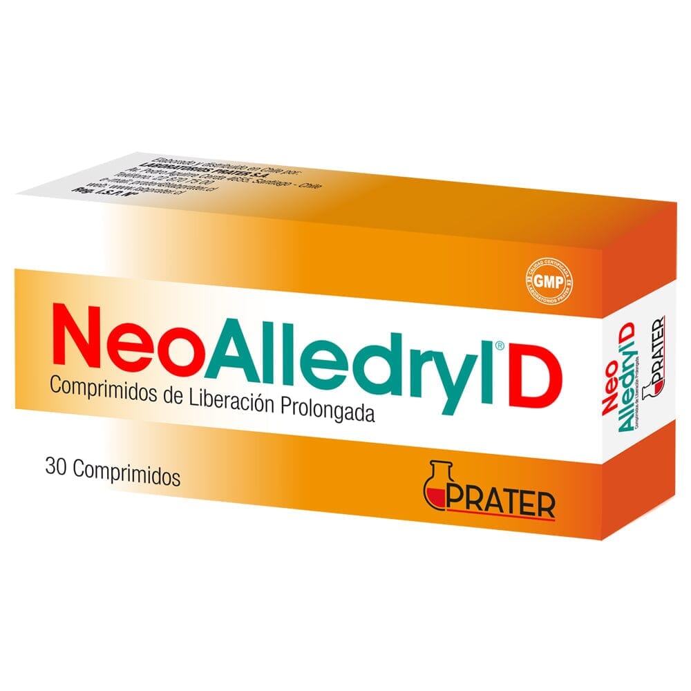Neo Alledryl D x 30 compridos Farmex-Fonasa-Persistente 