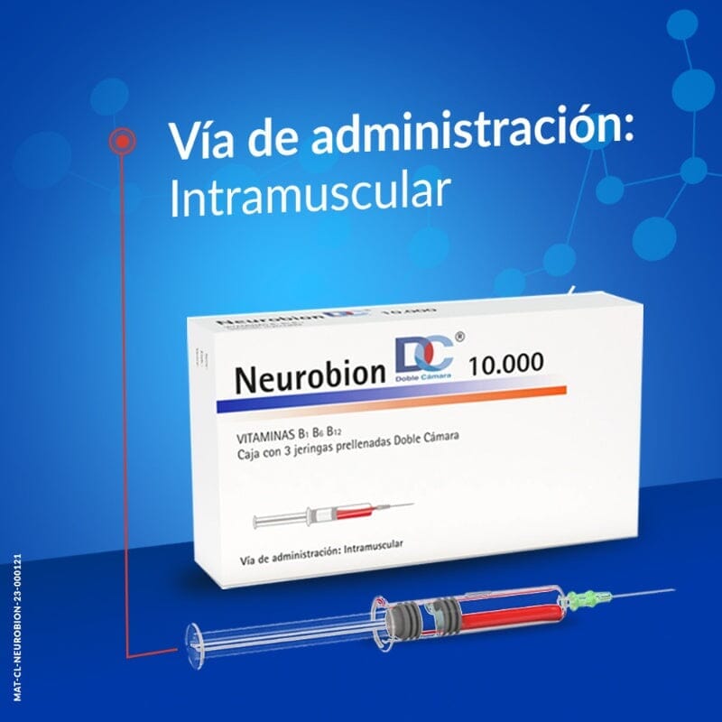 Neurobión DC Solución inyectable 3 jeringas Farmex-BanMedica-Persistente 