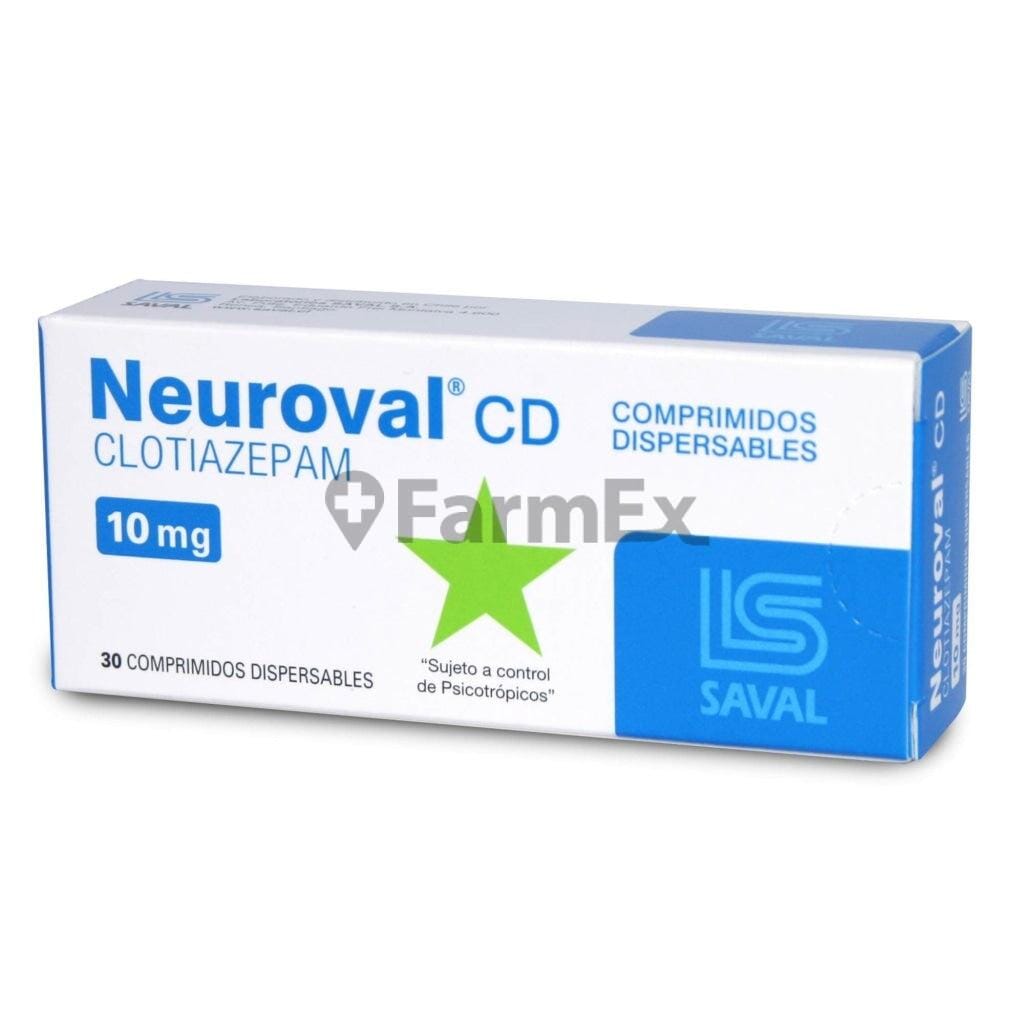 Neuroval CD 10 mg x 30 comprimidos (Venta solo en Sucursal) Farmex-BanMedica-Persistente 
