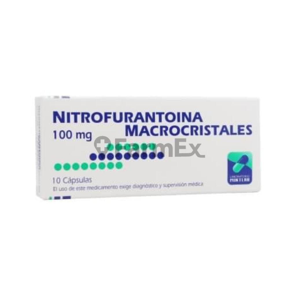 Nitrofurantoína 100 mg x 10 cápsulas Farmex-MiaHealth-Persistente 