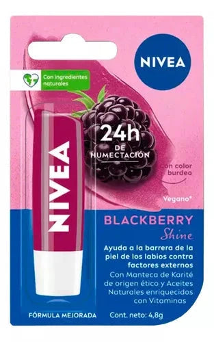 Nivea Blackberry Shine "24 H de humectación" x 4,8 g Farmex-Pluxee-Persistente 