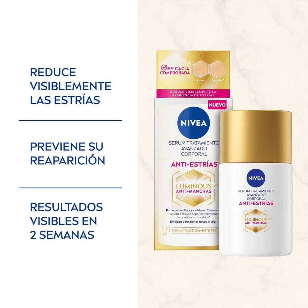 Nivea Body Serum Anti-Estrías Luminous 100 mL Farmex-Pluxee-Persistente 